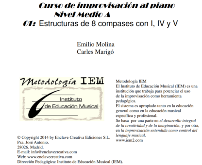 Cuadernos de improvisación. Nivel Medio - Imagen 2